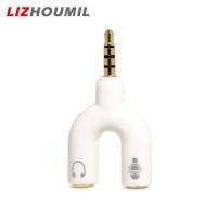 ราคา LIZHOUMIL Earphone Connector Converter 3 5mm Stereo Splitter Audio To Mic Headset Jack Plug Adapter For Mobile Phone Tablet Pc Adapter (20761831922)