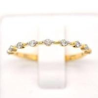 ราคา Happy Jewelry แหวนเพชรของแท้ แหวนเพชร 9 เม็ด ทองแท้ 9k 37 5 ขายได้ จำนำได้ ME760 (16944755979)