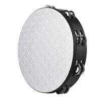 ราคา ไม้จับกลองขนาด8นิ้วกลองตีด้วยมือด้วยเครื่องดนตรีเพอร์คัสชั่นชุดกลองสะท้อนแสงสองเสียงเอะอะเสียงโลหะกระทบกัน (17536178208)