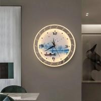 ราคา MZD เปลี่ยนสีได้3สี โคมไฟติดผนังนาฬิกา LED โคมไฟติดผนังภาพจิตรกรรมฝาผนังทรงกลมเรียบง่ายทันสมัยห้องนั่งเล่นศึกษาสร้างสรรค์ตกแต่งผนังพื้นหลังโคมไฟติดผนังโคมไฟข้างเตียงนอน (16262850844)