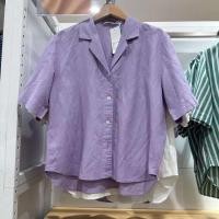 ราคา UNIQLO เสื้อคอตตอนและผ้าลินินของผู้หญิงเสื้อแขนสั้นใหม่ฤดูใบไม้ผลิและฤดูร้อนห้องลองเสื้ออเนกประสงค์เสื้อเสื้อคลุมบางๆ455752 (19204438519)