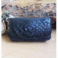 ราคา กระเป๋าใส่โทรศัพท์ หนังจระเข้แท้ ซองหนังใส่โทรศัพท์หนัง ซองใส่มือถือ ชองใส่โทรศัพท์ เป็นหนังจระเข้แท้ สีดำ (16387810046)