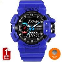 ราคา SMAEL นาฬิกาข้อมือผู้ชาย หญิง 100 กันน้ำ รับประกัน 1 ปี Sport Digital LED Analog รุ่น SM1436 พร้อมกล่องเหล็ก SMAEL (1496522044)