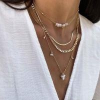 ราคา Pearl Elegant Vintage Multilayer Snake Chain Chokers Necklaces For Women Gold Color Bead Necklace Fashion Wedding Jewelry Gift (20505724815)