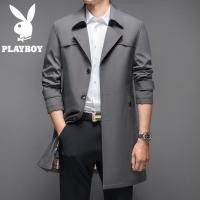 ราคา เพลย์บอยสลิมธุรกิจ T Rench Coat ผู้ชายกลางความยาวเวอร์ชั่นเกาหลีแนวโน้มหล่อแจ็คเก็ตเสื้อลำลอง (15933599514)