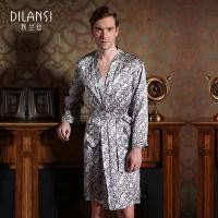 ราคา ชุดนอนผ้าไหมสำหรับผู้ชายในฤดูใบไม้ร่วงและฤดูหนาวเสื้อคลุมอาบน้ำไหมหม่อนขนาดใหญ่ชุดคลุมเช้าแขนยาวชุดนอนเสื้อผ้าพิมพ์ลาย Tuowenguoji (20467194672)
