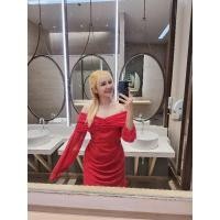 ราคา Santy dress เดรสปาดไหล่ชีฟอง จับจีบย่นข้าง ด้านในเป็นเดรสซาร่า ไม่บาง ใส่สวยมาก (19467768060)