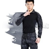 ราคา ยุทธวิธี Gen3 Multicam สีดำชุดทหารลายพรางชุดผู้ชาย US เสื้อผ้าทหารเสื้อต่อสู้ กางเกงข้อศอกเข่า (6632628109)