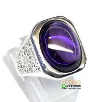 ราคา แหวนอเมทิสต์ แหวนเงินแท้ พลอยอเมทิสต์ cz YTG 10003 (17447878706)