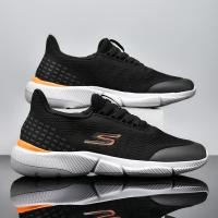 ราคา SKECHERS สเก็ตเชอร์ส รองเท้ากีฬา Mens Relaxed Fit DLux Walker 212285 BLK Mens รองเท้าลำลองผู้ชาย Quick Upgrade Sneaker Menn Ultra Flex 2 0 Shoes GOwalk Skech Air Breatha Ble Shoes (20842614148)