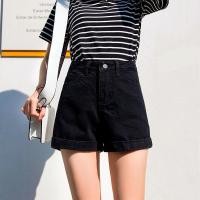 ราคา VTA กางเกงยีนส์หลวม ๆ กางเกงขาสั้นผู้หญิง 2023 ฤดูร้อนเอวสูงหัวเข็มขัดคู่ A word ขอบรีดแสดงผอม HM 34 (20359376128)