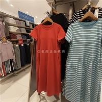 ราคา Uniqlo Womens AIRism Cotton Blended Bra Dress Short Sleeves with Pockets Spring Summer 23 455697 (20018709953)