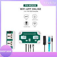 ราคา Keykits WiFi ออนไลน์ PH TDS Controller Professional 3 In 1 Ph tds temp Water Quality Detector PH Controller พร้อมรีเลย์ปลั๊ก Repleaceable Electrode BNC Type Probe เครื่องทดสอบคุณภาพน้ำสำหรับ Aquarium 