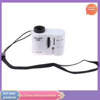 ราคา กล้องจุลทรรศน์แว่นขยายขนาดเล็กสง่างาม60X พร้อมเครื่องเพชรพลอยไฟ LED เครื่องเพชรพลอยสกุลเงิน (20420007577)