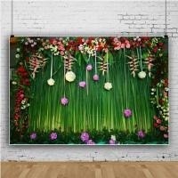 ราคา ม่านฉากหลังถ่ายภาพแต่งงาน7x5ft ดอกไม้สำหรับวันแม่แบนเนอร์สติกเกอร์ตกแต่งเวทีฉากหลังดอกไม้อุปกรณ์อาบน้ำทารก (20205880593)