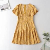 ราคา Foridol Blue Floral Print Summer Beach Dress Women Casual Holiday Short Sleeve Dress Boho Sundress Vestidos Fashion Clothes (18511276552)
