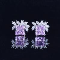 ราคา สร้อยคอเรดิออนเพชรสีชมพู Bling ซูเปอร์แฟลช ห่วงโซ่กระดูกไหปลาร้าหญิงสไตล์ยุโรปและอเมริกาจี้ต่างหูแหวนดอกไม้น้ำแข็งตัดชุดเพชรคาร์บอนสูง (17906074249)