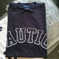 ราคา เสื้อยืดคอกลม เสื้อยืดใหม่ เสื้อผ้าผชเสื้อยืด Nautica Japan TOO HEAVY Arch Logo TeeS 5XL S 5XL (18454013157)