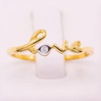 ราคา Happy Jewelry แหวน Love Love แหวนเพชรของแท้ ทองแท้ 9k 37 5 ขายได้ จำนำได้ ME726 (16926208950)