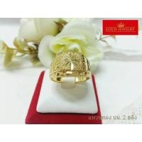 ราคา แหวน แหวนทอง แหวนทองคำ เศษทองคำเยาวราช ลายจิกเพชร น้ำหนัก 2สลึง (1359972300)
