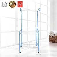 ราคา Asia ราวตากผ้ามีล้อ โครงเหล็ก สำหรับตากผ้า แบบมีตะกร้าเก็บของด้านล่าง สินค้าผลิตที่ไทย พร้อมส่ง (212700724)