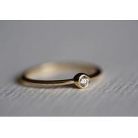 ราคา แหวนผู้หญิง14K Solid Gold 0 05กะรัตรอบตัดเพชรเพชรเครื่องประดับหมั้นงานแต่งงานแฟชั่น Bague (17271882709)