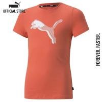 ราคา PUMA KIDS เสื้อยืดเด็กโตลายกราฟิก PUMA Power Graphic สีชมพู APP 67019735 (19966937251)