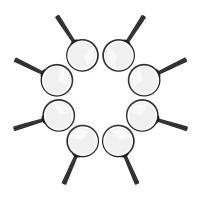 ราคา Kids Magnifying Glass 8 Pcs Plastic Handheld Mini Portable Magnifying Glass Small Children Magnifier Toys for Explorer (19752246394)