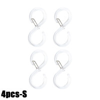 ราคา Polocat 1 4 8Pcs Pengait Dapur ตะขอเสื้อแขวนล็อคตะขอ S รูปตะขอ S รูปตะขอแขวนพลาสติก Coat Hook (17126382161)