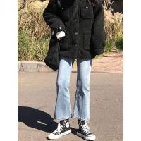 ราคา cropped denim pants flared pants high waist bell bottom pants for lare pants jeans boot cut pants for women high waisted jeans with wide leg baggy wide leg (16495065005)