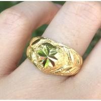 ราคา แหวนทองชุบหนัก 2 สลึงหน้าใหญ่ลายหัวใจ (16530032445)