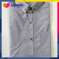ราคา เสื้อเชิ้ตคอปก ผู้ชายแขนยาว สีฟ้าเทา ผ้าอ๊อกฟอร์ด (16179388376)