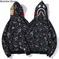 ราคา เสื้อกันหนาวและคลุมออกกำลังกายผู้ชายสีส้ม BAPE X pubg ใหม่ ลาย H oodies sweatershirt แบบสไตล์คลาสสิก เสื้อกันหนาวเสื้อผู้ชายแฟชั่น BAPE SHARK HEAD เสื้อผ้าหน้าหนาว (18134701299)