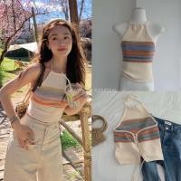 ราคา RAINBOW X KNIT 330 ฟรีส่ง เสื้อกล้ามคล้องคอ ผูกหลัง ผ้าดีมาก เนื้อทอลายเส้นน่ารักละมุนสุดๆ โทนสีสดใส แมทช์กับอะไรก็สวย ตัวนี้แนะนำเลยค่าา งานป้ายWG WE thouse (18678834975)
