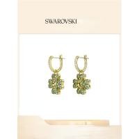 ราคา สินค้ามาใหม่ ต่างหู สวารอฟสกี้ Idylia Series ผู้หญิง ลัคกี้ โคลเวอร์ กรีน New Arrival Swarovski Idyllia Collection Water Drop Hoop Earrings in Lucky Clover Green for Women (20945188520)