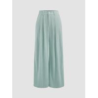 ราคา Cider Corduroy High Waist Pleated Zip Wide Leg Trousers (20689624612)