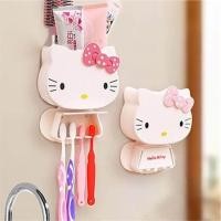 ราคา ที่แขวนแปรงสีฟันคิตตี้ ที่แขวนแปรงสีฟัน ที่ใส่แปรง ใส่ของใช้ ในห้องน้ำ บริการเก็บเงินปลายทาง (15950700781)