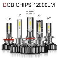 ราคา BraveWay DOB Chip LED Ice Lamps for Auto H1 H4 H7 H8 H11 HB3 HB4 9006 9005 Light Bulbs LED Headlight H7 Canbus 72W 12000LM 12V (11647987633)