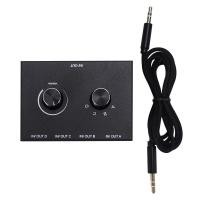 ราคา 4 Port Audio Switch 3 5mm Audio Switcher Stereo AUX Audio Selector 4 Input 1Output 1Input 4 Output Audio Switcher Box (11671414967)