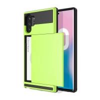 ราคา สำหรับ Samsung Note 10 Plus Caseทนทานเลเยอร์คู่ป้องกันผู้ถือบัตรสล็อตกันกระแทกวางหลักฐานพลาสติกแข็งเชลล์ยางนุ่มเกราะ Case สำหรับ Samsung Galaxy Note 10 5 กรัม 6 8 นิ้ว 2019 (782518909)