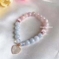 ราคา กำไลหินเสริมความรัก Aurora Quartz x Rose Quartz x Aquamarine ขนาด 8 MM (16612253548)