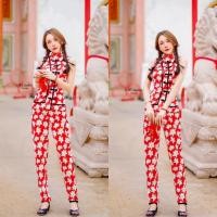 ราคา เซตกี่เพ้า 2 ชิ้น เสื้อแขนกุด กางเกงขา ยาว ลายดอก BT STUDIO (17169823353)