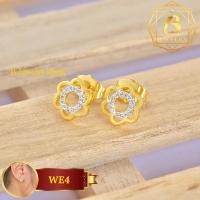 ราคา ต่างหูประดับเพชรCZ หุ้มทองคำแท้100 เกรดพรีเมี่ยม (15573469876)