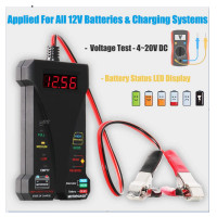 ราคา เครื่องเช็คแบตเตอรี่ วัดแบตเตอรี่ ทดสอบแบตเตอรี่ รถยนต์ 12V CNBJ 805 12Vแสดงสภาพด้วย LED แดง เขียว เหลือง 3 สีวัดไฟขนาด 12V ใช้งานง่าย ปลอดภัย (8054942025)