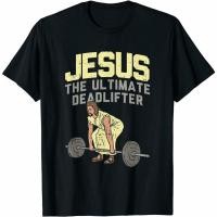 ราคา เสื้อยืด พิมพ์ลาย Deadlift Jesus I Christian สําหรับออกกําลังกาย ยกน้ําหนัก เสื้อยืดพิมพ์คุณภาพสูง (20522741198)