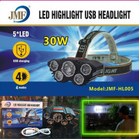 ราคา JMF ไฟฉายคาดหัว ไฟฉาย 50Wไฟฉายคาดหัวแรงสูง 30W 5LED 50W 7LED ชาร์จไฟได้ (12347562316)