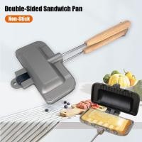 ราคา กระทะทอดตะแกรงพับได้สองด้านกระทะแซนด์วิชแบบนอนสติ๊กสำหรับทำขนมปังปิ้งเครื่องทำอาหารเช้าทำแพนเค้ก (18599383348)