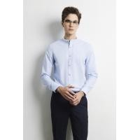 ราคา LTD เสื้อเชิ้ตคอปกทรงจีน ผู้ชาย สีน้ำเงินอ่อน Banded Collar Shirt 03487 (20820152049)