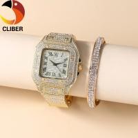 ราคา CLIBER Diamond Women Watches Gold Watch Ladies Wrist Watches Luxury Brand Rhinestone Women S Bracelet Watches (17222720374)