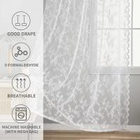 ราคา ลูกไม้สีขาวผ้าม่านโปร่งสำหรับห้องนั่งเล่น Langsir 2 3แผงผ้าม่านวันหน้าต่างสำหรับประตูบานเลื่อน Grommet Hook Drapes Sperate ผ้าม่านตกแต่งบ้าน (16520063233)